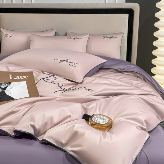 A four-piece set for a long-staple cotton bed