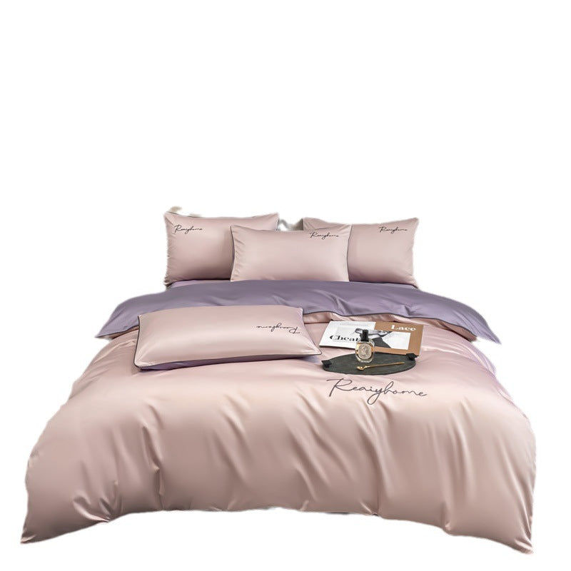 A four-piece set for a long-staple cotton bed